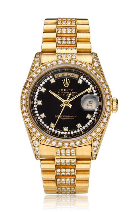 18ct full gold rolex|18k gold Rolex with diamonds.